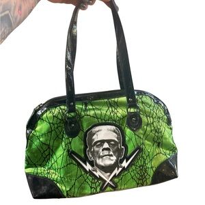 Rock Rebel Frankenstein Neon Green Gothic Tote Bag - Womens